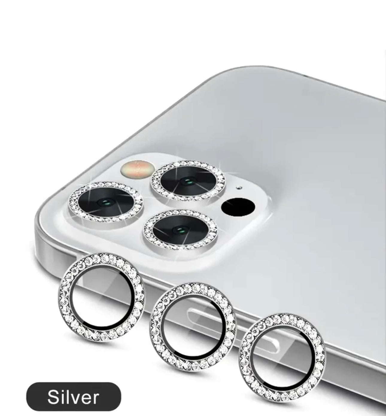 Silver Bling Lens Cover